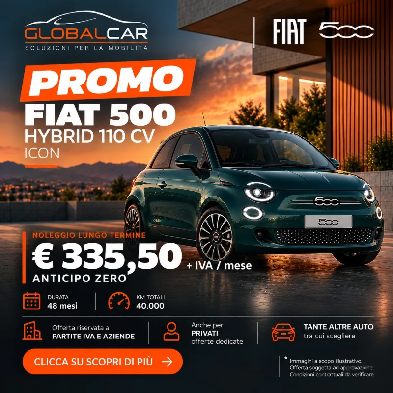 Noleggio a lungo termine Fiat 500