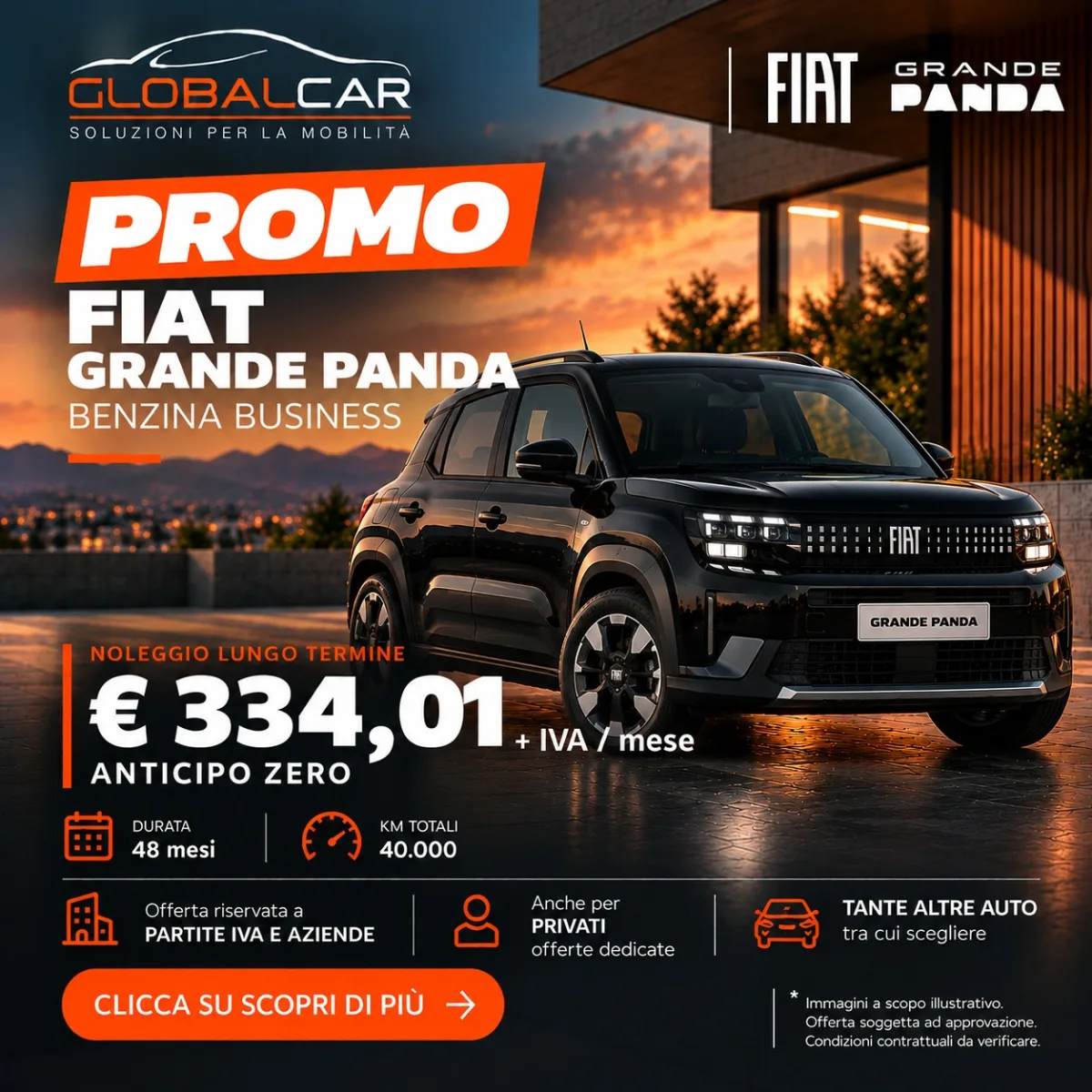 Noleggio a lungo termine Fiat GRANDE PANDA